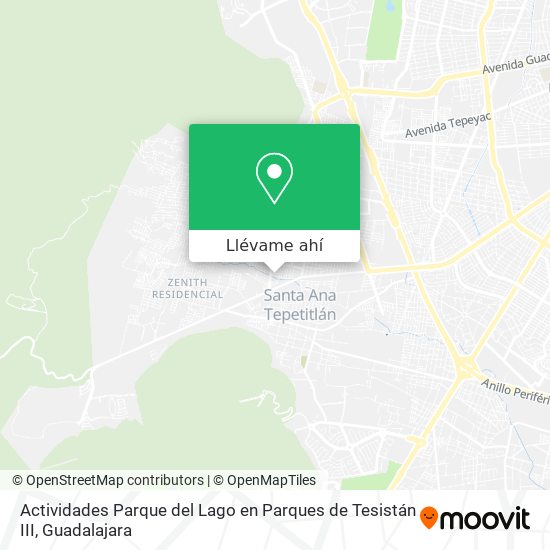 Mapa de Actividades Parque del Lago en Parques de Tesistán III