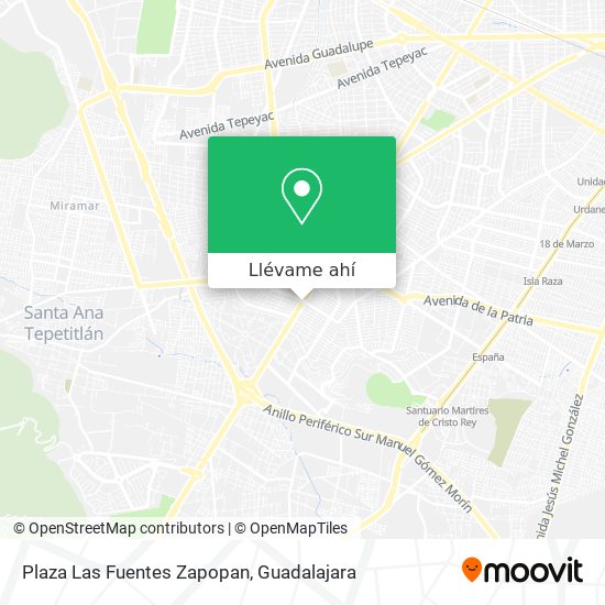 Mapa de Plaza Las Fuentes Zapopan