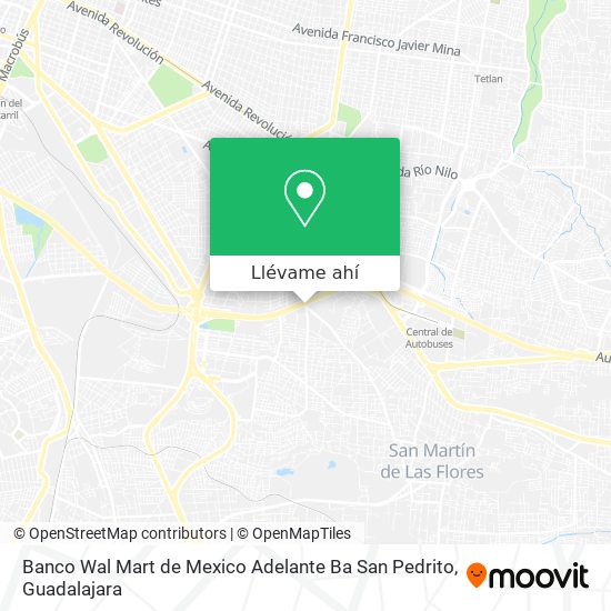 Mapa de Banco Wal Mart de Mexico Adelante Ba San Pedrito