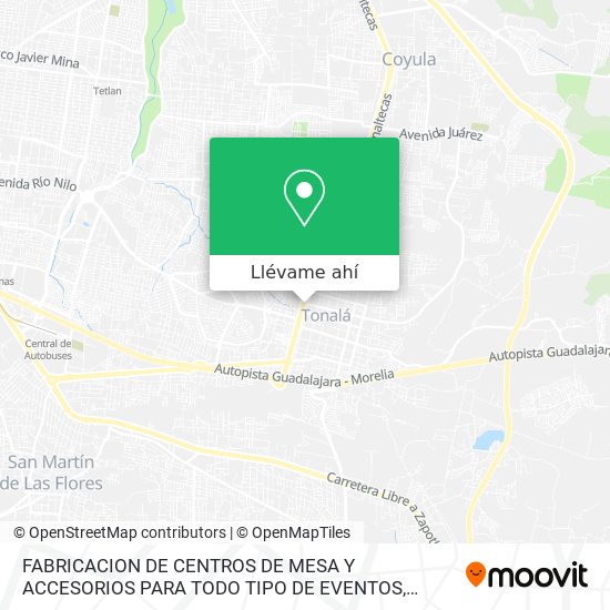 Mapa de FABRICACION DE CENTROS DE MESA Y ACCESORIOS PARA TODO TIPO DE EVENTOS