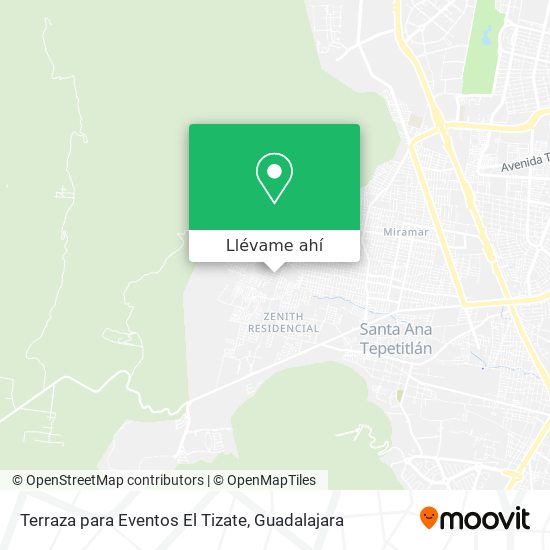 Mapa de Terraza para Eventos El Tizate