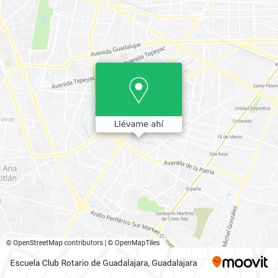 Mapa de Escuela Club Rotario de Guadalajara