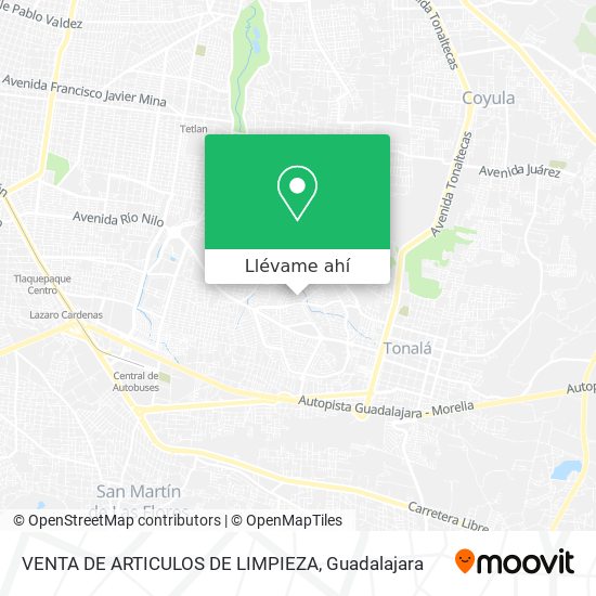 Mapa de VENTA DE ARTICULOS DE LIMPIEZA