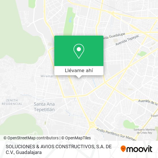 Mapa de SOLUCIONES & AVIOS CONSTRUCTIVOS, S.A. DE C.V.