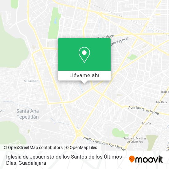 Mapa de Iglesia de Jesucristo de los Santos de los Últimos Días