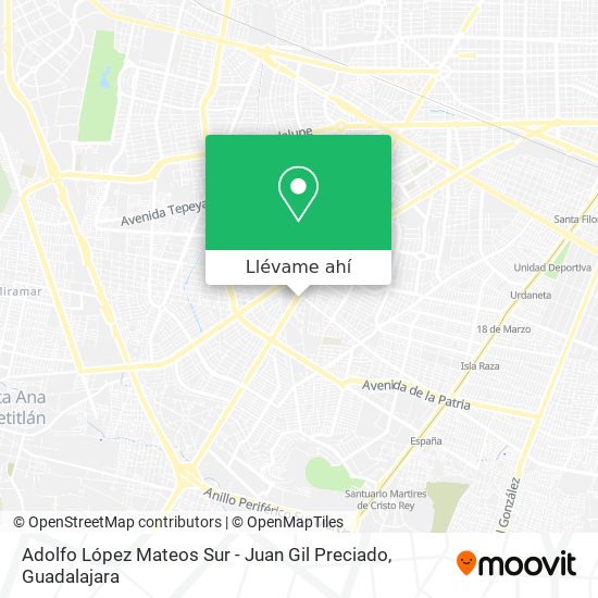 Mapa de Adolfo López Mateos Sur - Juan Gil Preciado