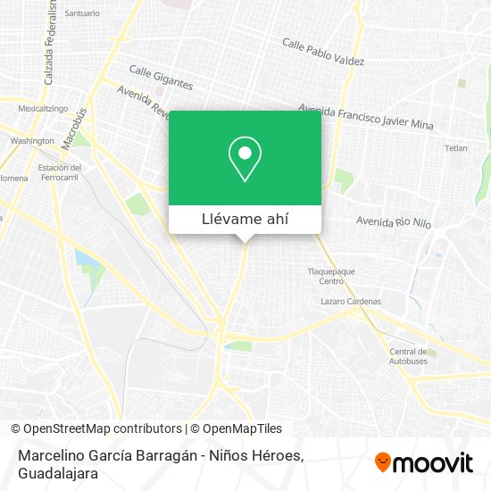 Mapa de Marcelino García Barragán - Niños Héroes