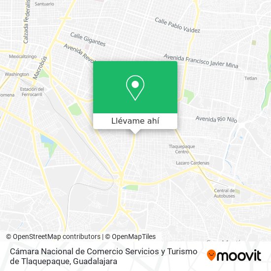 Mapa de Cámara Nacional de Comercio Servicios y Turismo de Tlaquepaque