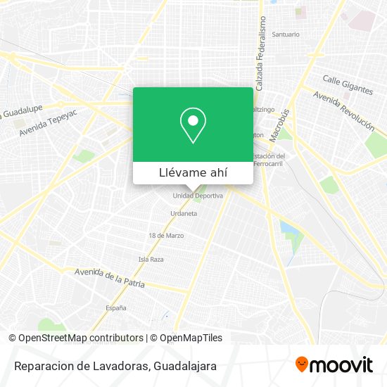 Mapa de Reparacion de Lavadoras