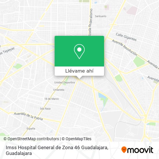 Mapa de Imss Hospital General de Zona 46 Guadalajara