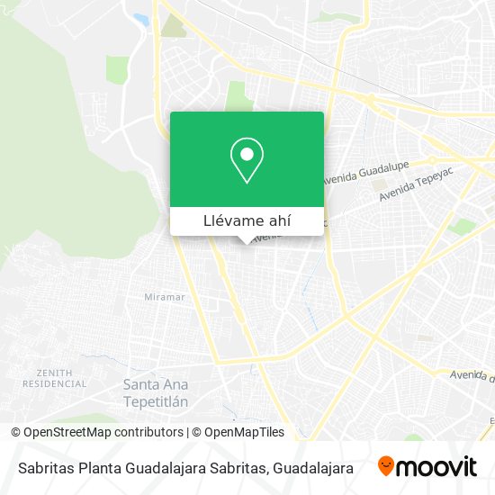 Mapa de Sabritas Planta Guadalajara Sabritas