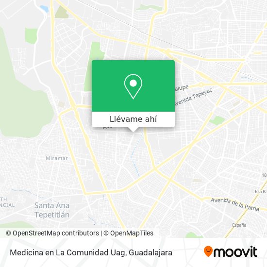 Mapa de Medicina en La Comunidad Uag