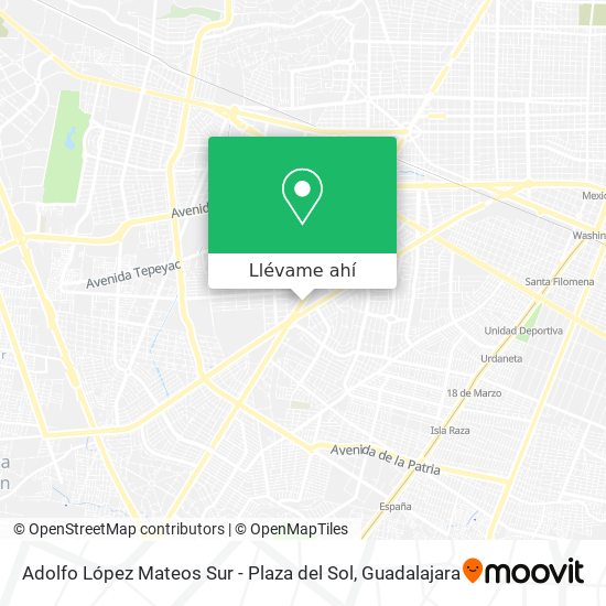 Mapa de Adolfo López Mateos Sur - Plaza del Sol