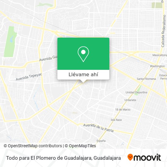 Mapa de Todo para El Plomero de Guadalajara