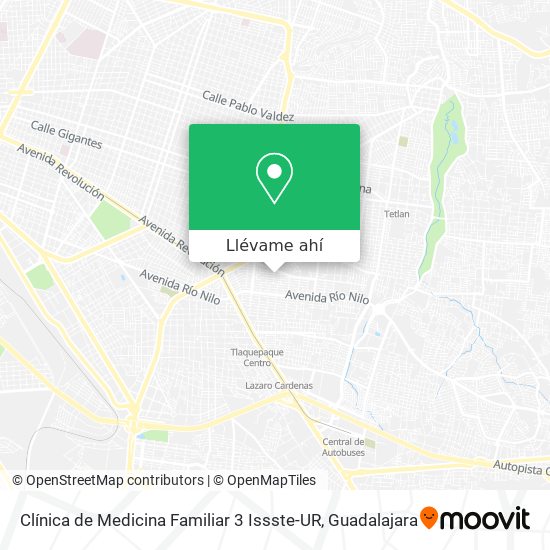 Mapa de Clínica de Medicina Familiar 3 Issste-UR