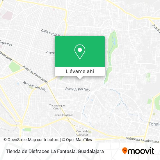 Mapa de Tienda de Disfraces La Fantasia