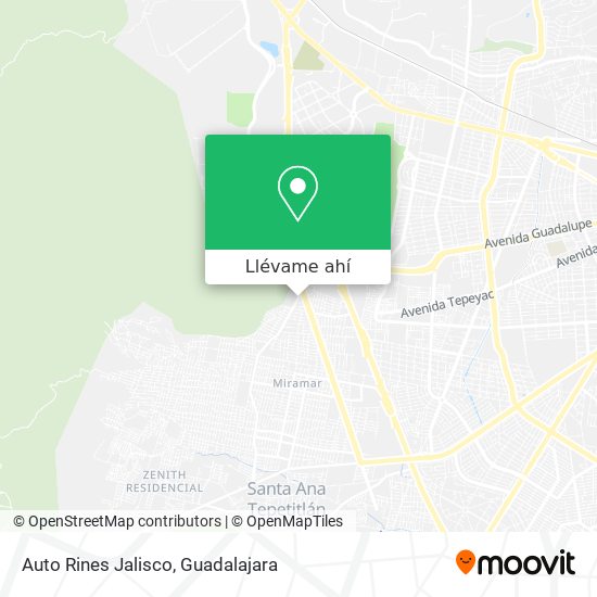 Mapa de Auto Rines Jalisco