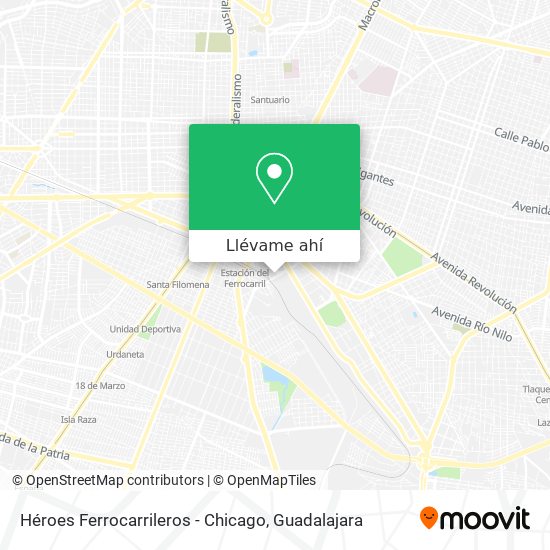 Mapa de Héroes Ferrocarrileros - Chicago