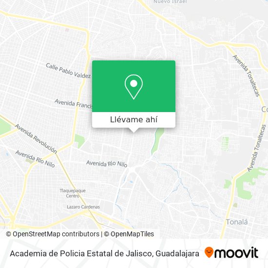 Mapa de Academia de Policia Estatal de Jalisco