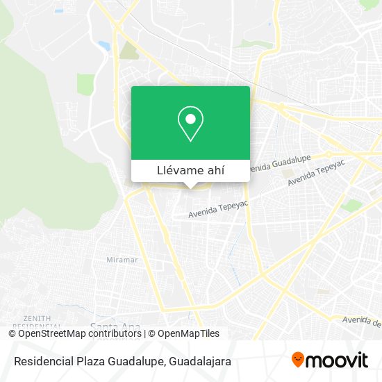 Mapa de Residencial Plaza Guadalupe