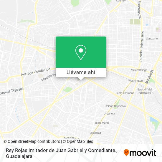 Mapa de Rey Rojas Imitador de Juan Gabriel y Comediante.