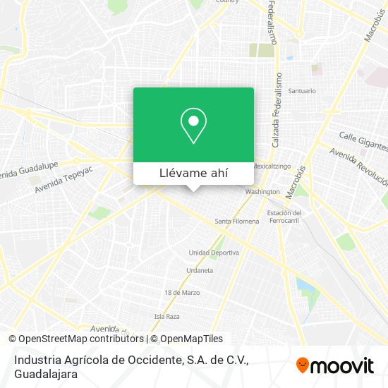 Mapa de Industria Agrícola de Occidente, S.A. de C.V.