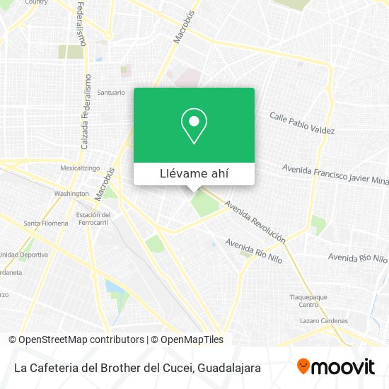 Cómo llegar a La Cafeteria del Brother del Cucei en Guadalajara en Autobús  o Tren?