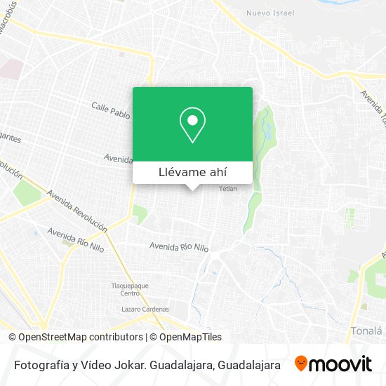 Mapa de Fotografía y Vídeo Jokar. Guadalajara