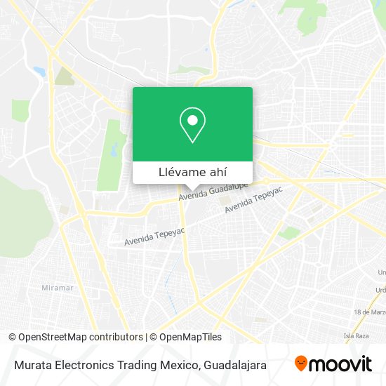 Mapa de Murata Electronics Trading Mexico