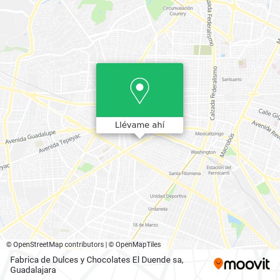 Mapa de Fabrica de Dulces y Chocolates El Duende sa