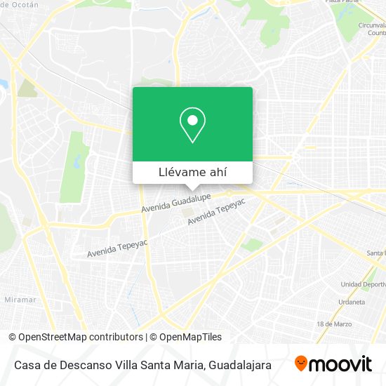 Cómo llegar a Casa de Descanso Villa Santa Maria en Zapopan en Autobús o  Tren?