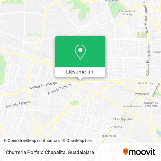 Mapa de Churreria Porfirio Chapalita