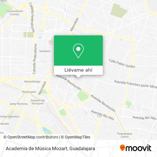 Mapa de Academia de Música Mozart