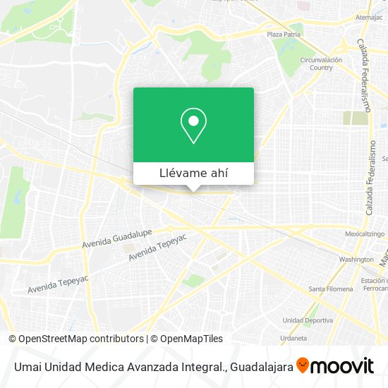 Mapa de Umai Unidad Medica Avanzada Integral.