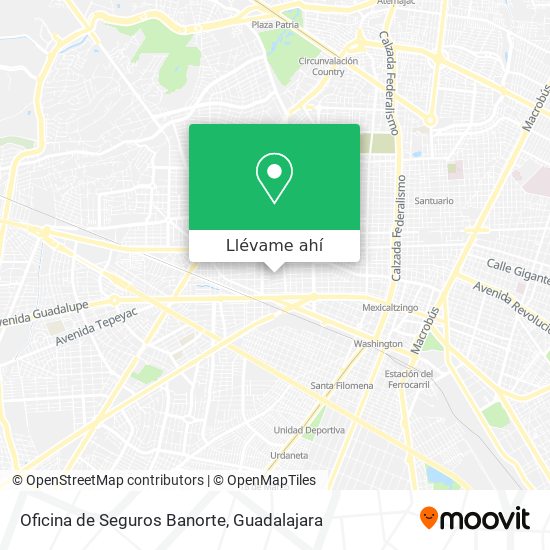 Mapa de Oficina de Seguros Banorte