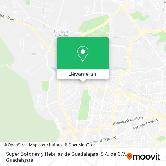 Mapa de Super Botones y Hebillas de Guadalajara, S.A. de C.V.