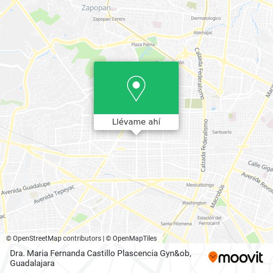 Mapa de Dra. Maria Fernanda Castillo Plascencia Gyn&ob