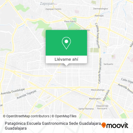 Mapa de Patagónica Escuela Gastronomica Sede Guadalajara