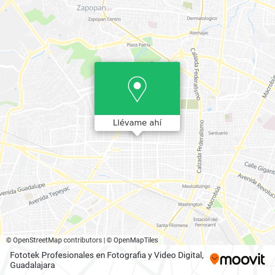 Mapa de Fototek Profesionales en Fotografia y Video Digital