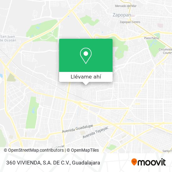 Mapa de 360 VIVIENDA, S.A. DE C.V.