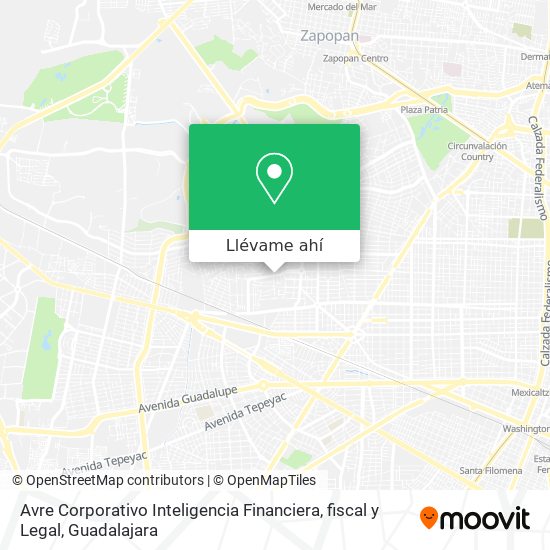 Mapa de Avre Corporativo Inteligencia Financiera, fiscal y Legal