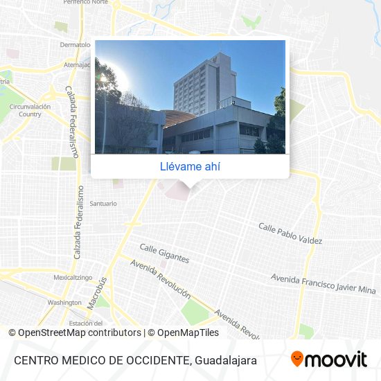 Mapa de CENTRO MEDICO DE OCCIDENTE