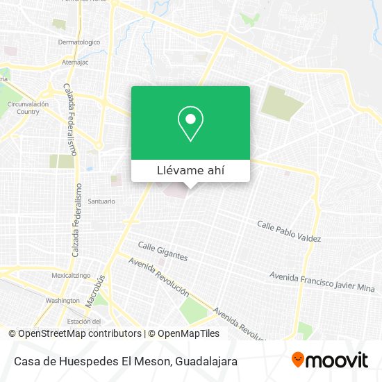 Mapa de Casa de Huespedes El Meson