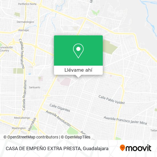 Mapa de CASA DE EMPEÑO EXTRA PRESTA