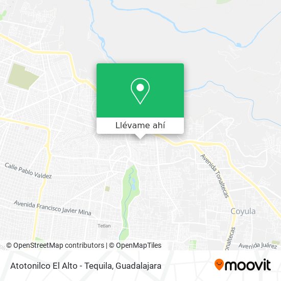 Mapa de Atotonilco El Alto - Tequila
