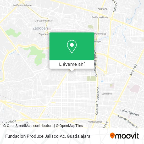 Mapa de Fundacion Produce Jalisco Ac