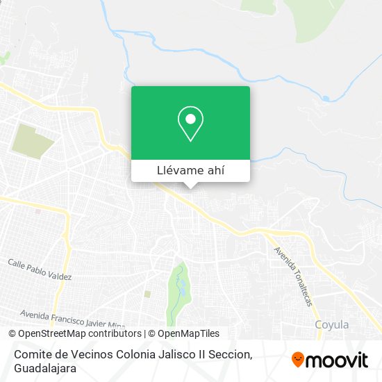 Mapa de Comite de Vecinos Colonia Jalisco II Seccion