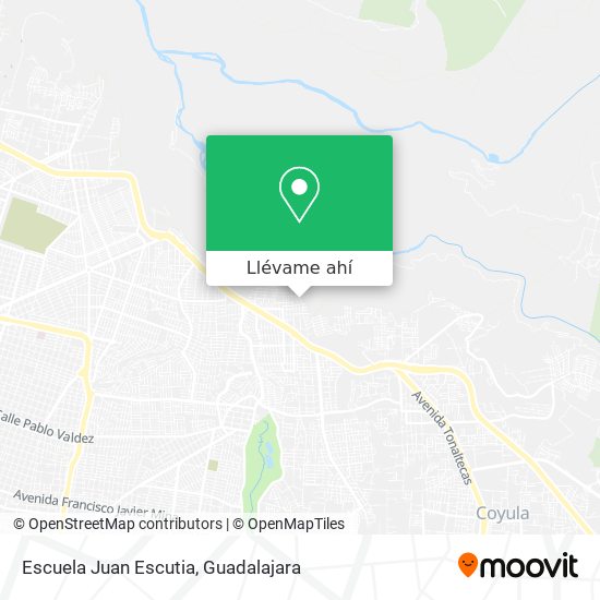 Mapa de Escuela Juan Escutia