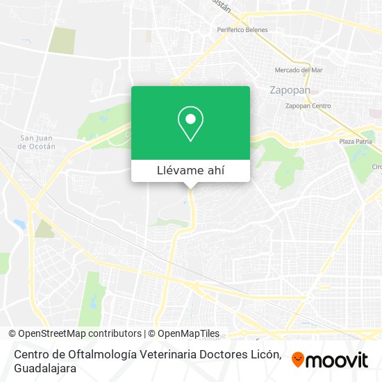 Mapa de Centro de Oftalmología Veterinaria Doctores Licón