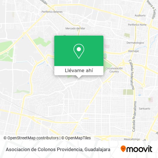 Mapa de Asociacion de Colonos Providencia